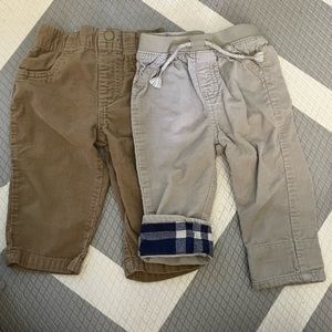 Two pair bundle of Size 12 month corduroy pants
